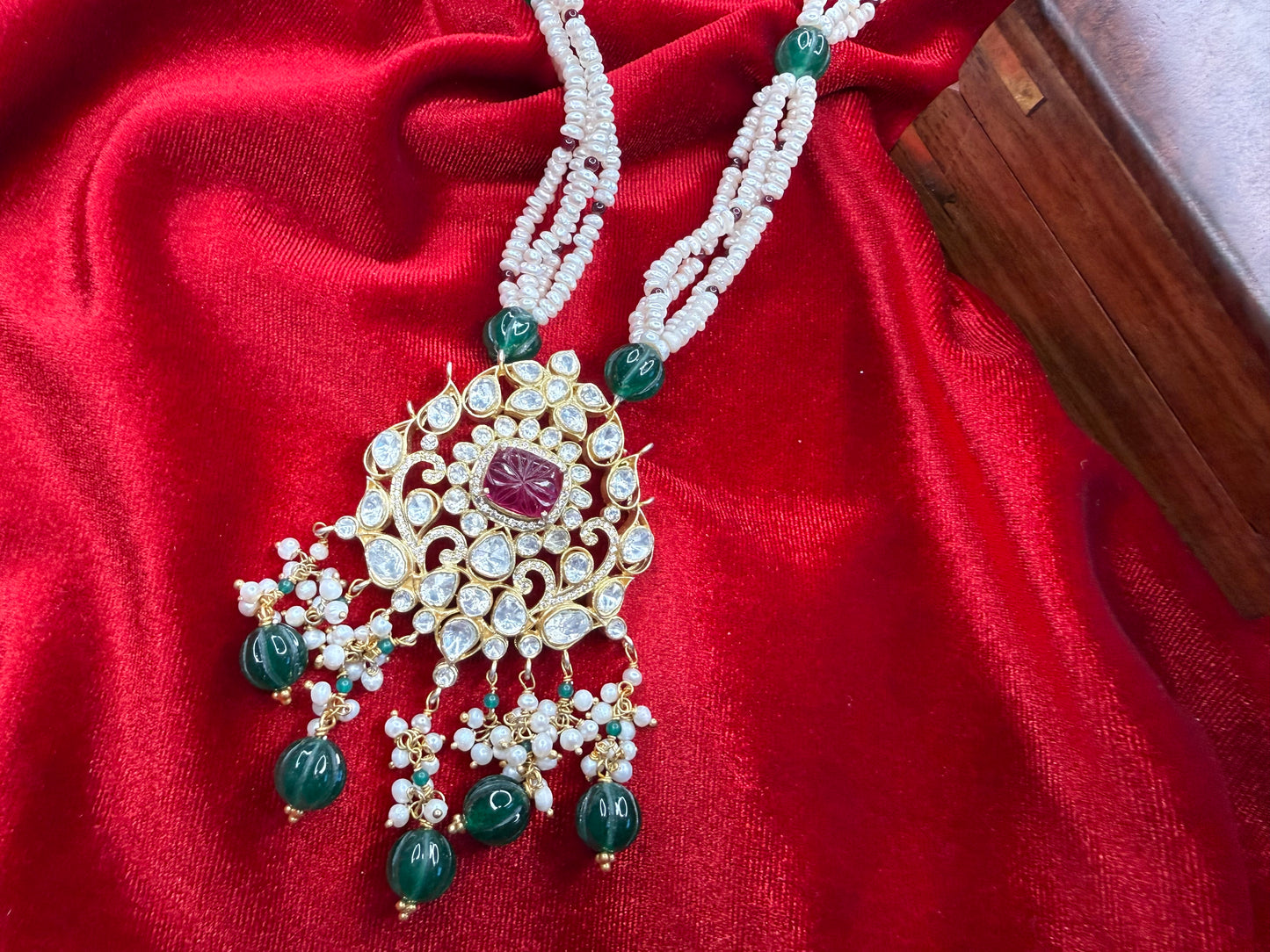 92.5 Silver Moissanite necklace - 86 gm