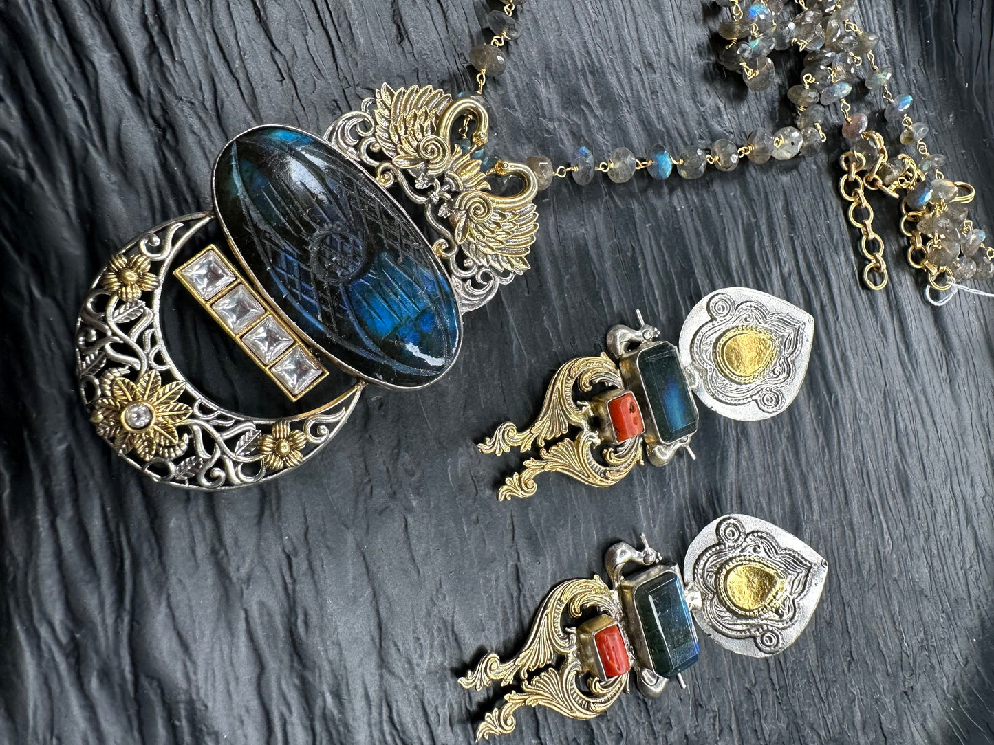 92.5 Silver base designer inspired necklace