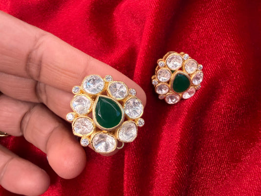 92.5 Silver moissanite studs-13.2 gm