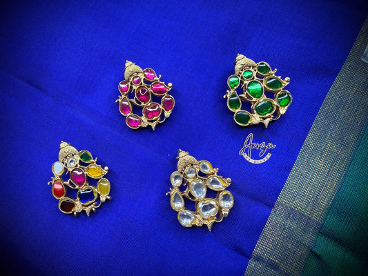 92.5 silver kundan jadau pendant - 11 gm