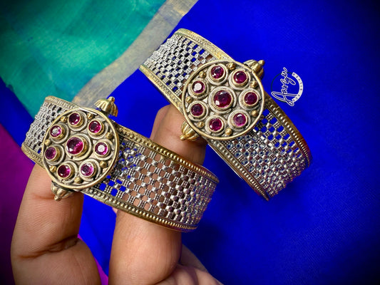 92.5 Silver dual tone bangle