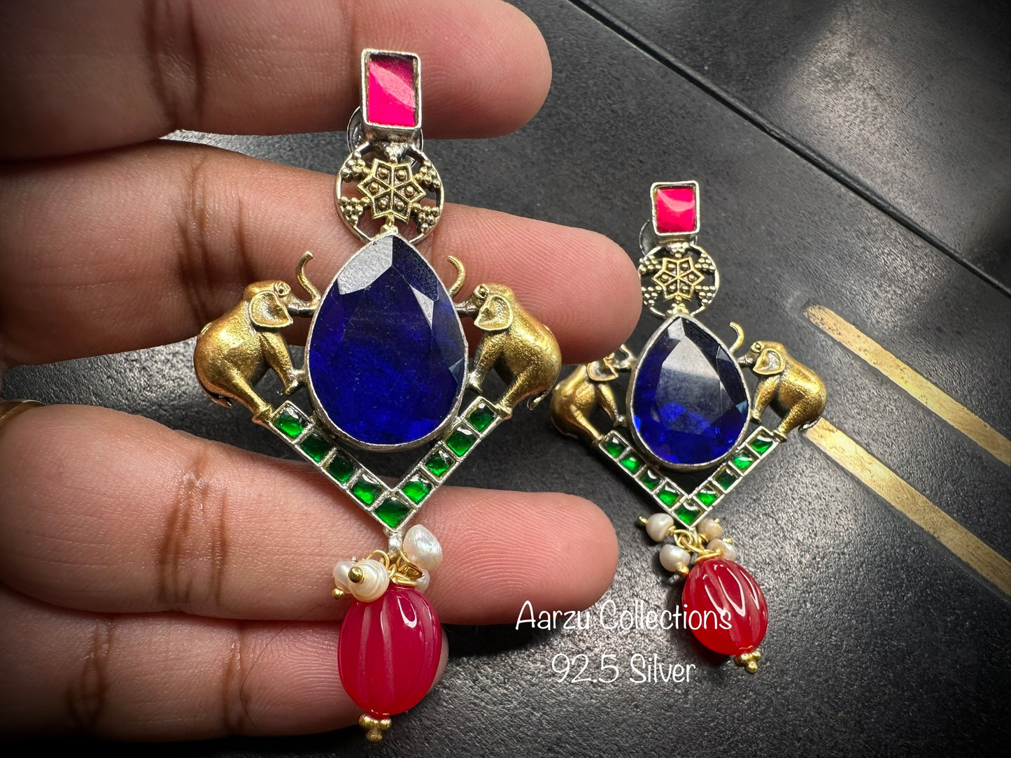 92.5 Silver earrings with iolite