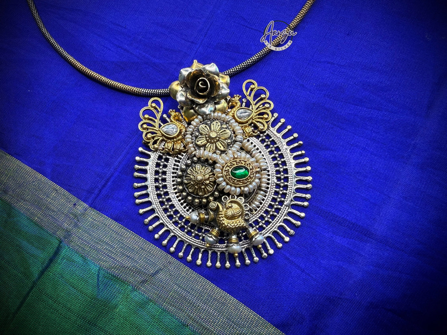92.5 Silver dual tone fusion Pendant -46.7 gm
