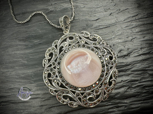 92.5 Silver Marcasite pendant