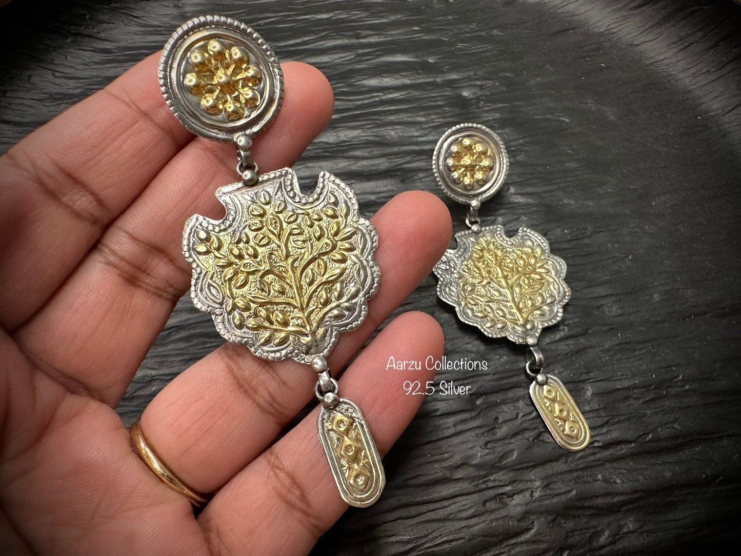 92.5 Silver designer inspired light weight Earrings