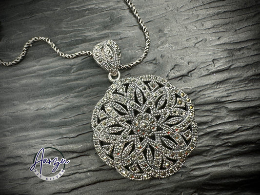 92.5 Silver Marcasite pendant