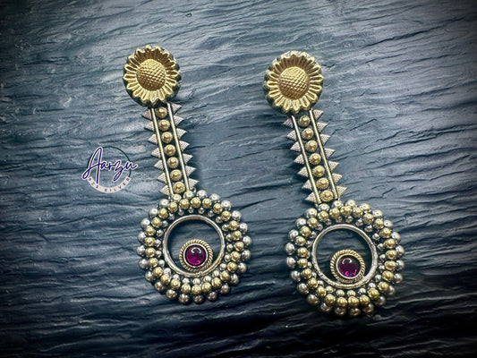 92.5 Silver dual tone Earring