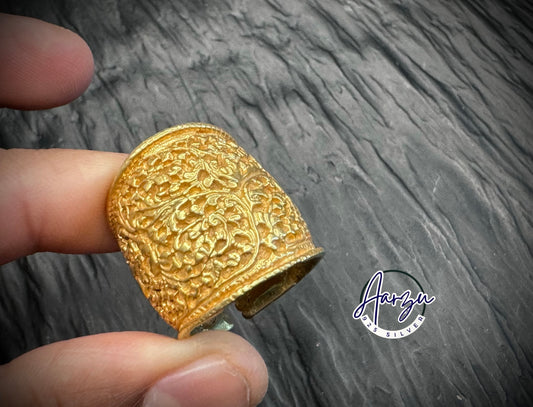92.5 Silver Adjustable Nepali statement Ring