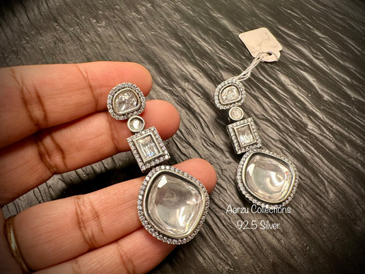 92.5 Silver Moissanite Earrings