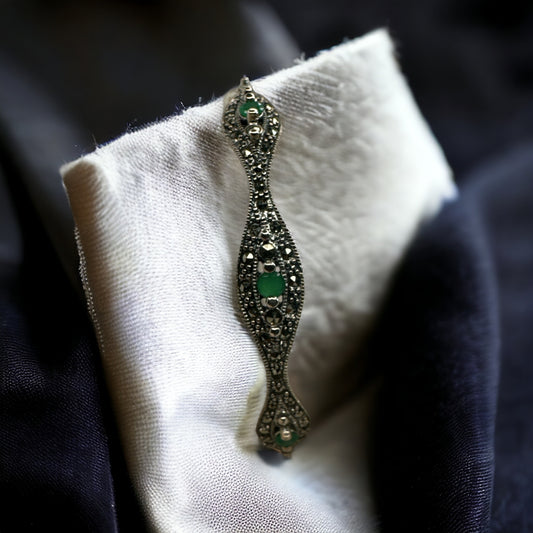 92.5 Silver Marcasite Openable Bangle