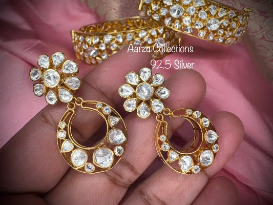 92.5 Silver Moissanite Earrings