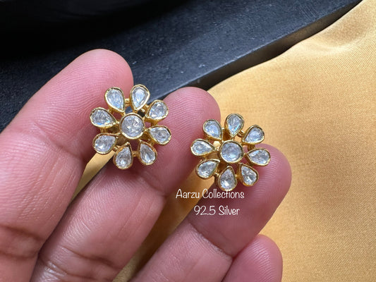 92.5 Silver Moissanite studs