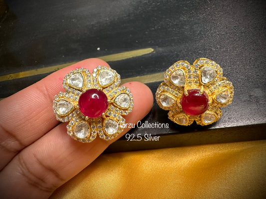 92.5 Silver Moissanite Earrings