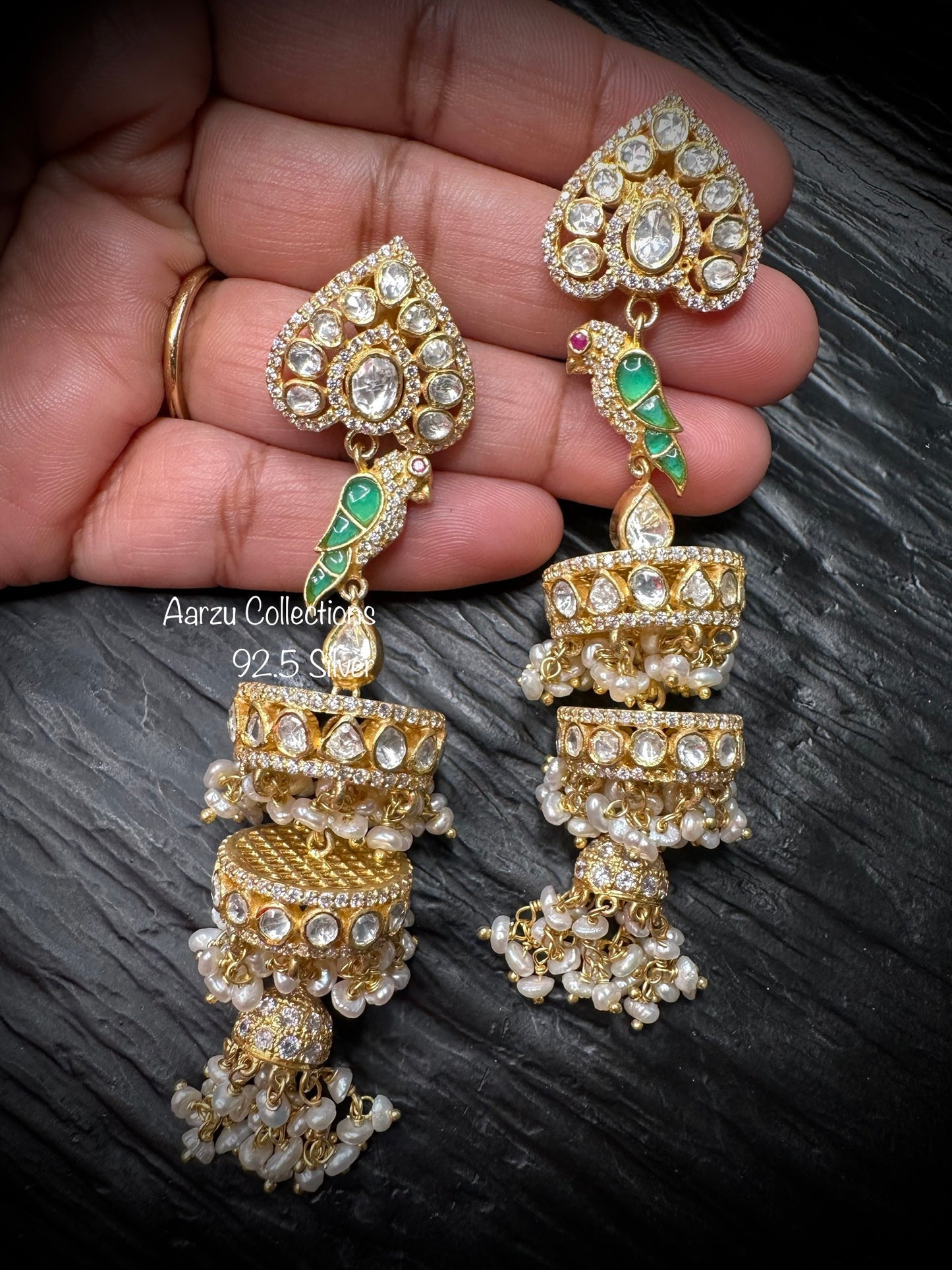 92.5 Silver Moissanite Earrings