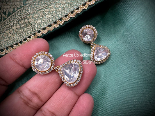 92.5 Silver Moissanite Earrings