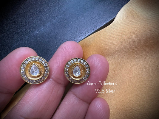 92.5 Silver Moissanite studs