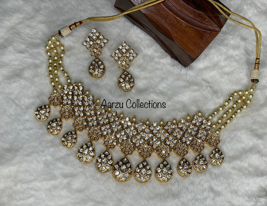 Kundan Choker and Earring Set