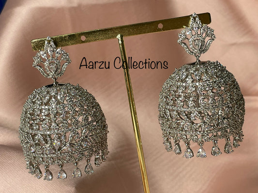 American Diamond Statement Jhumka