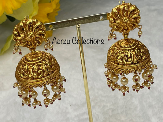Geru Finish Jhumkas