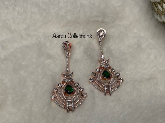 American Diamond Lotus Earring