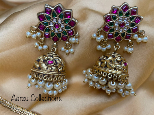 Kundan Jadau Jhumkas