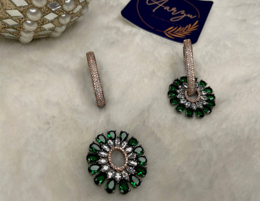 American Diamond 2 in 1 Earring