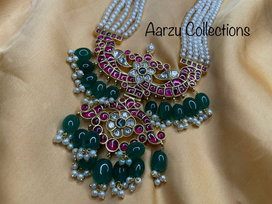 Kundan Jadau Long Pearl Necklace