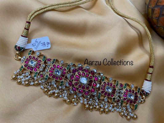 92.5 Silver Jadau Choker