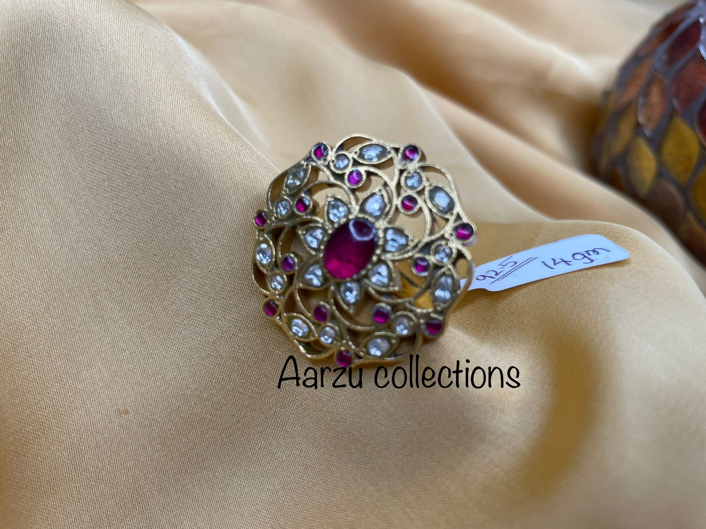 92.5 Silver Adjustable Ring - 14 g
