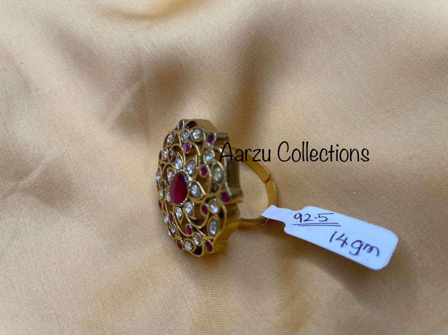 92.5 Silver Adjustable Ring - 14 g