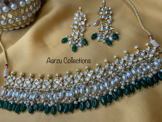 Kundan Choker and Earring Set