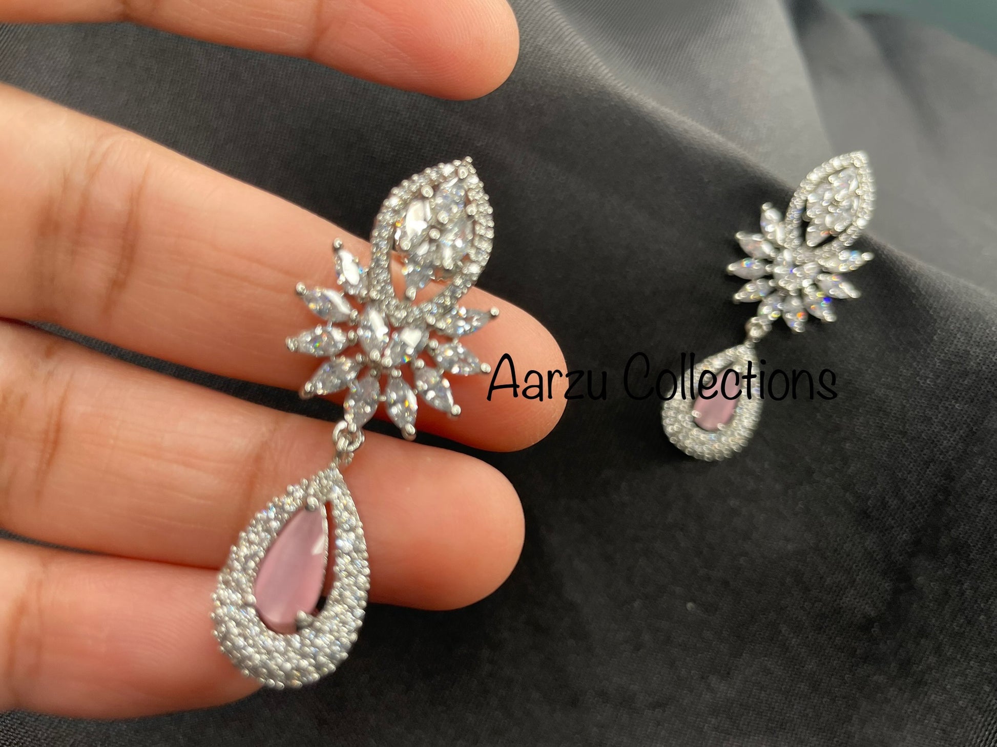 Heavy american diamond earrings Clearance
