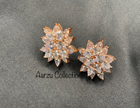 American Diamond 3D Ear Stud