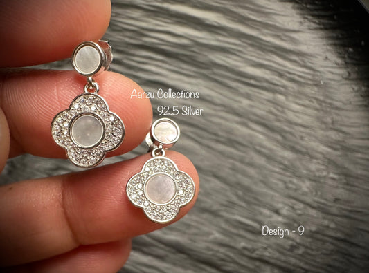 92.5 Silver Dainty Studs - D9