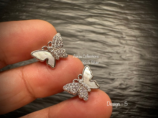 92.5 Silver Dainty Studs - D5