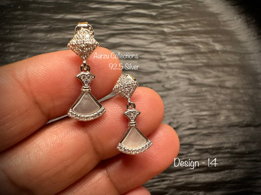 92.5 Silver Dainty Studs - D14