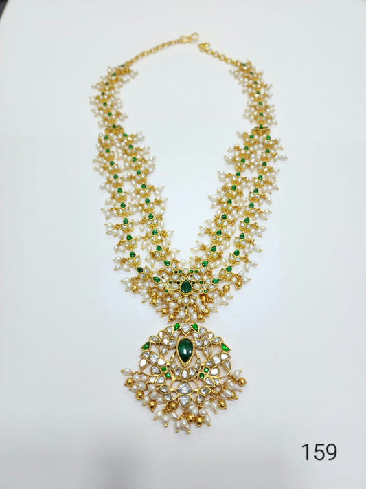 92.5 Silver Kundan Jadau Necklace