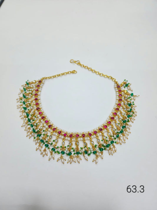 92.5 Silver Kundan Jadau Necklace