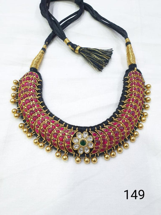 92.5 Silver Kundan Jadau Necklace