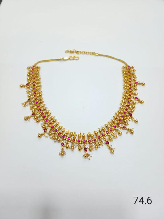 92.5 Silver Kundan Jadau Necklace