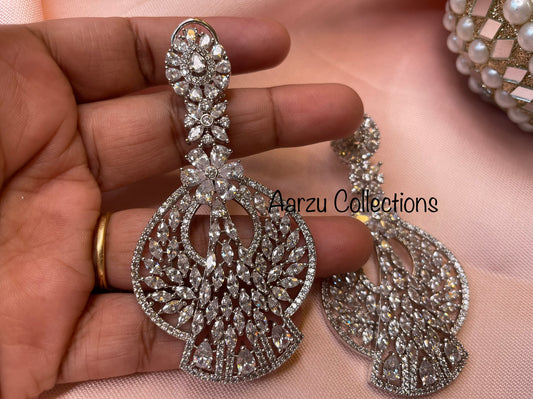 American Diamond Statement Earrings