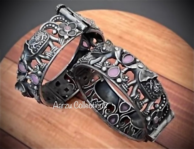 German Silver Openable Kada - set of 2 – Aarzu Collections