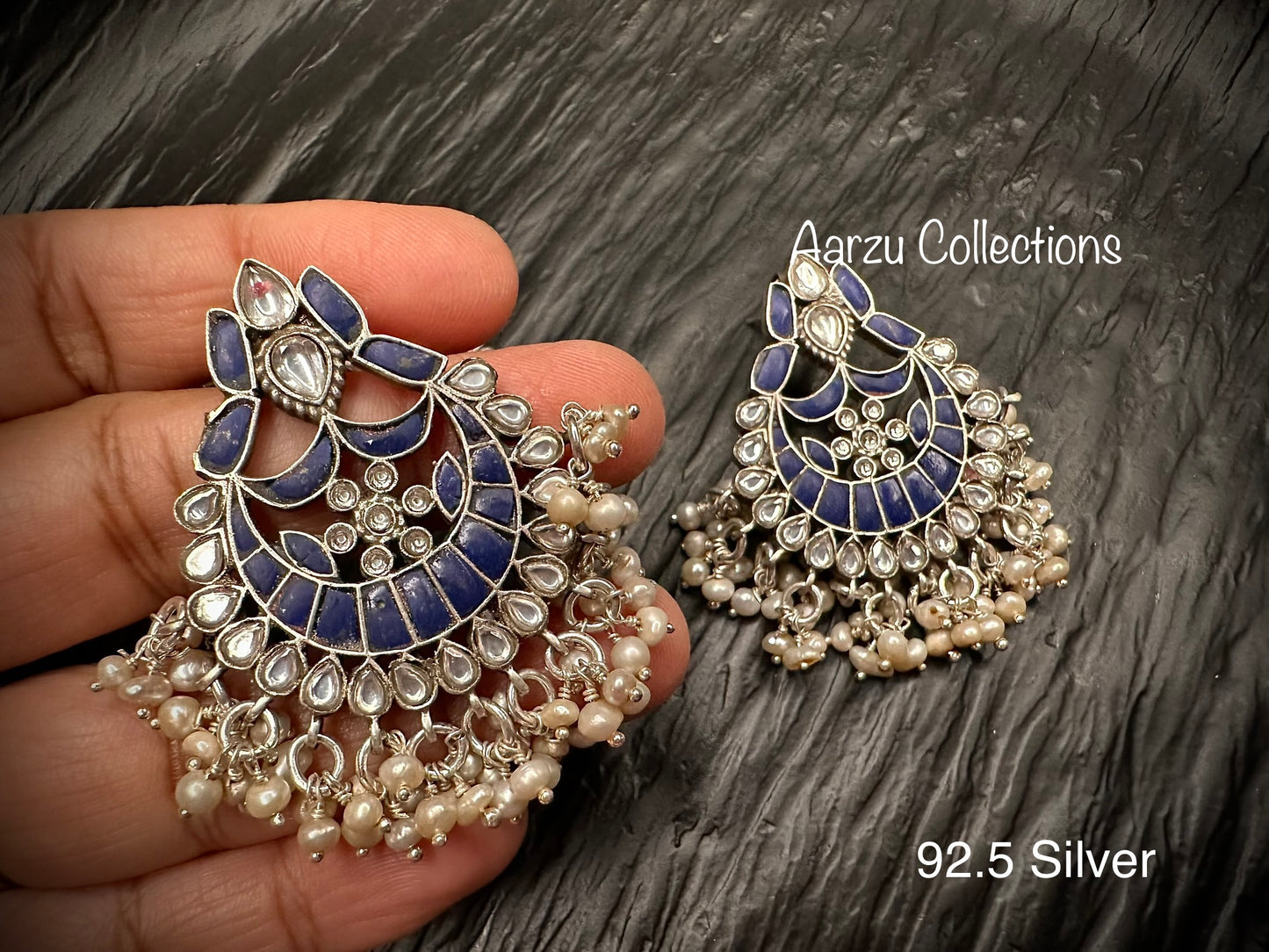 92.5 Silver Earrings - 40 gms