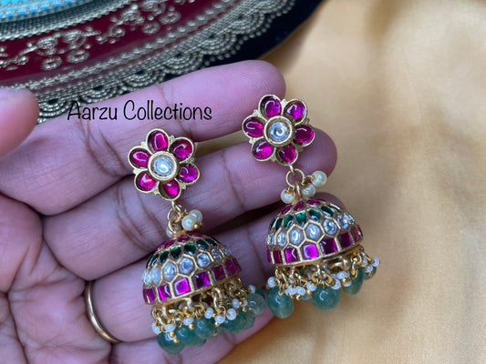 Kundan Jadau Jhumkas