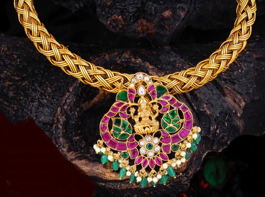 Kundan jadau Kante Style Necklace/ hasli