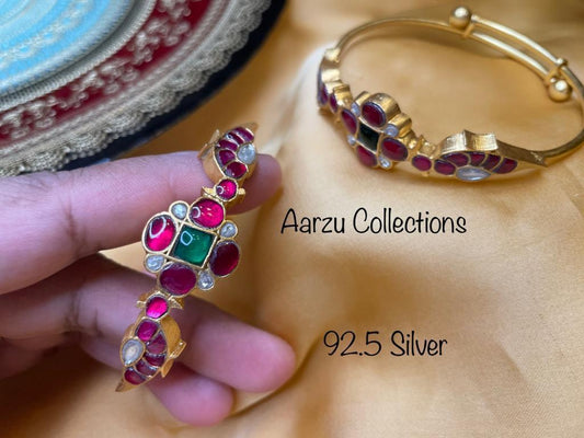 Adjustable 92.5 Kundan Jadau Kada - 22gms each