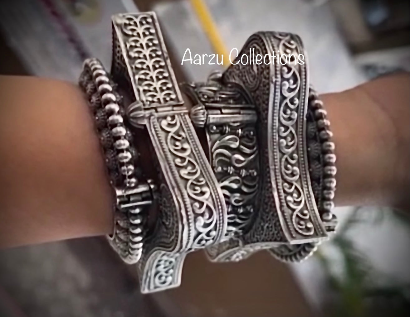 German Silver Openable Kada - set of 5 – Aarzu Collections
