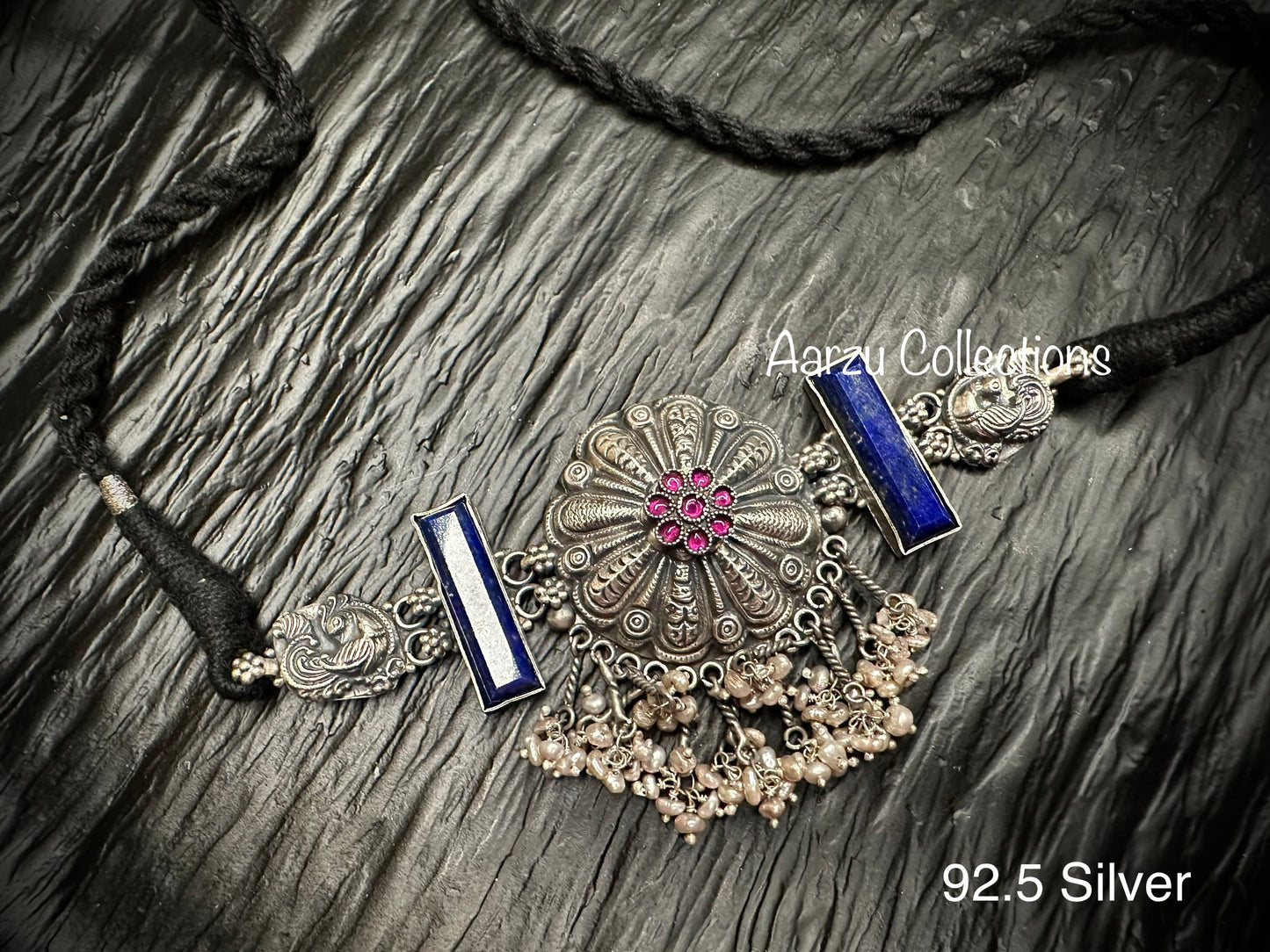 92.5 Silver temple choker -40 gms