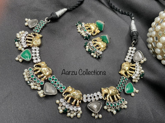 German Silver Necklace Set