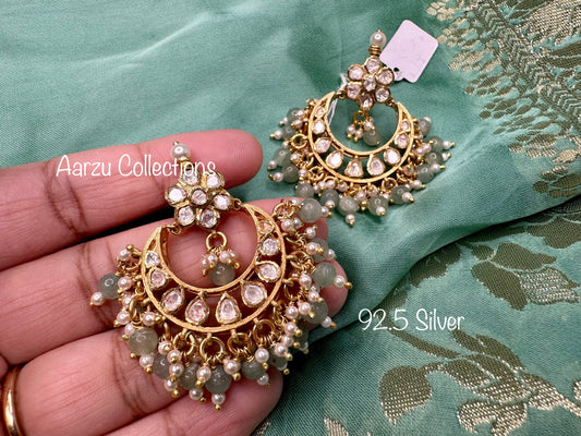 92.5 Silver Moissanite Earrings